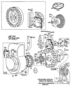 Blower Hsg,flywheels,rewind Diagram and Parts List for 80102-0189-XX  Briggs and Stratton Engine